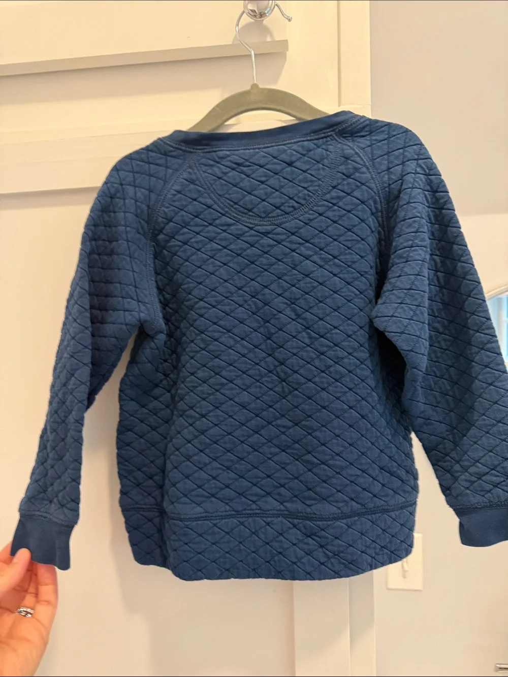Quilted Blue Boy’s Pullover Sweater